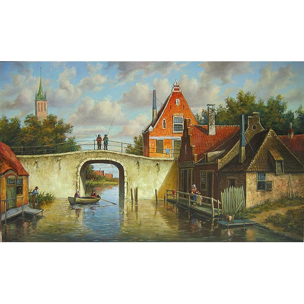 "Городская река", холст, масло, 2005 г.