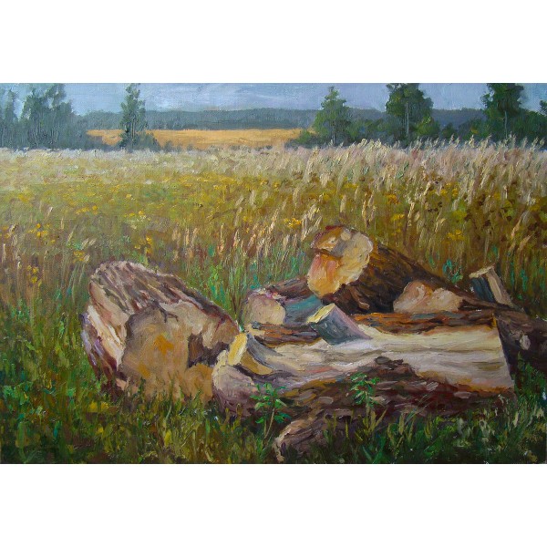 "Чушки в поле", холст, масло, 35x50 см, 2012 г.