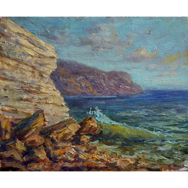 "Крым. Белая скала", холст, масло, 25x35 см, 2015 г.