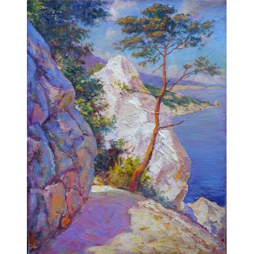 "В Семеизе. Крым", холст, масло, 40x30 см, 2021 г.