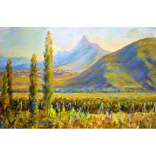 "Крым. Виноградники", холст, масло, 40x60 см, 2012 г.