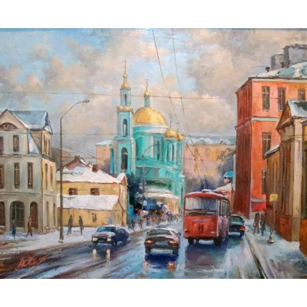"Теплая зима", холст, масло, 45x55 см, 2010 г.