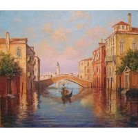 "Жаркий день Венеции", холст, масло, 30x36 см, 2018 г.