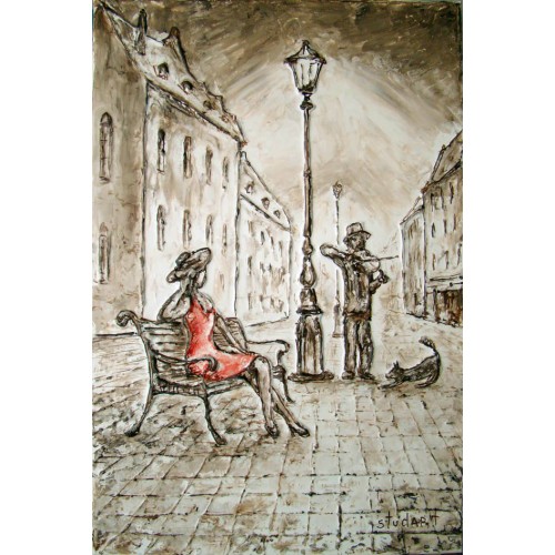"Полуночные меломаны", холст, масло, 60x40 см, 2005 г.