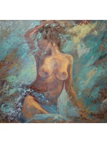 "Из пены", холст, масло, 70x70 см, 2011 г.