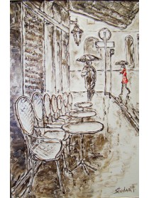 "Безработное кафе", холст, масло, 60x40 см, 2009 г.