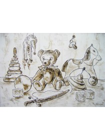 "Игрушки детства", холст, масло, 50 х 60 см, 2008 г.