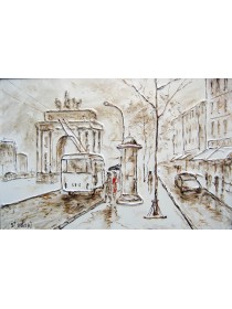 "Кутузовский проспект в снегу", холст, масло, 40x60 см, 2008г.