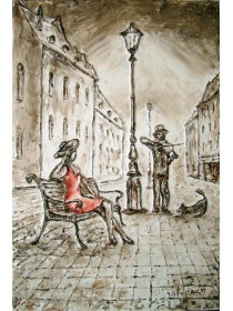 "Полуночные меломаны", холст, масло, 60x40 см, 2005 г.