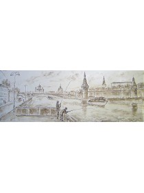 "Утренний клёв", холст, масло, 54x150 см, 2008 г.