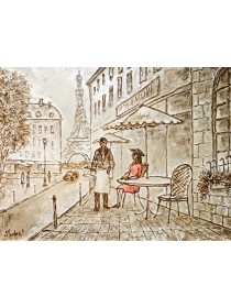 "В кафешантане", холст, масло, 60x80 см, 2007 г.