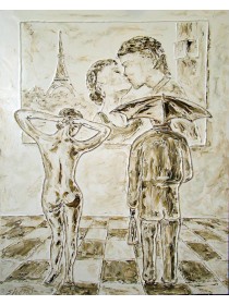 "Вернисаж эротомана", холст, масло, 100x80 см, 2009 г.