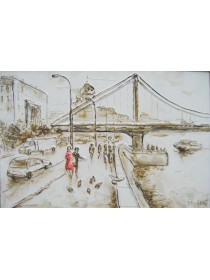 "У Крымского моста", холст, масло, 40x60 см, 2008г.